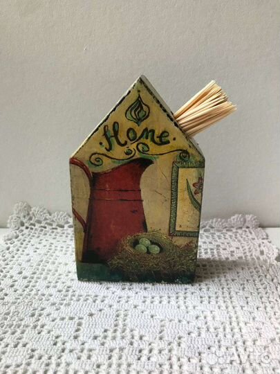 Подставка под зубочистки, ручная работа