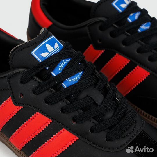 Кроссовки Adidas Samba OG Black Red Str