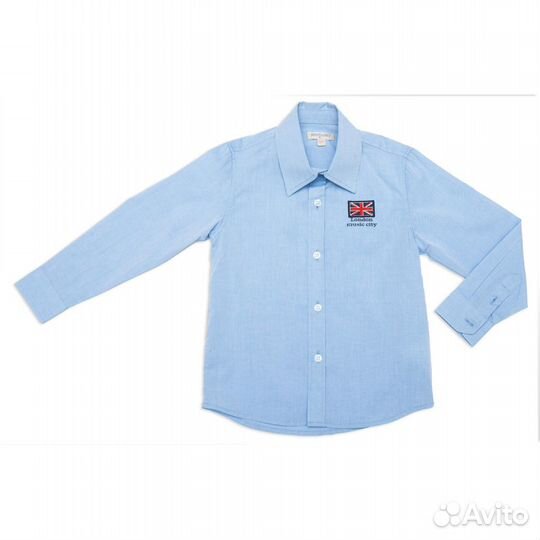 Голубая рубашка для мальчика PlayToday р.98,104
