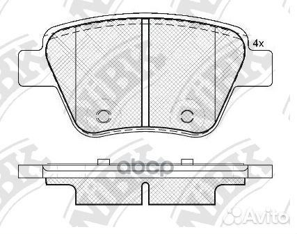 Колодки тормозные дисковые skoda octavia 2004-2
