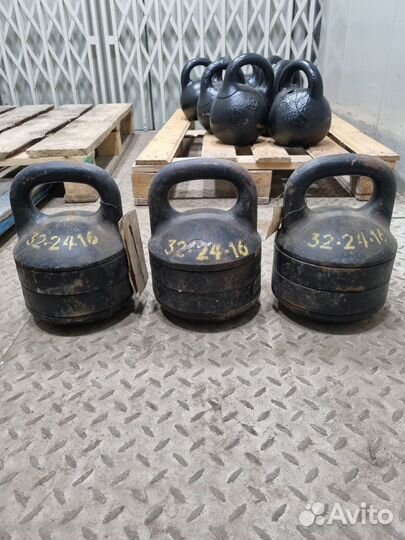 Гиря 8 16 24 32 кг разборная
