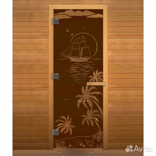 Дверь стекло Бронза Матовая 