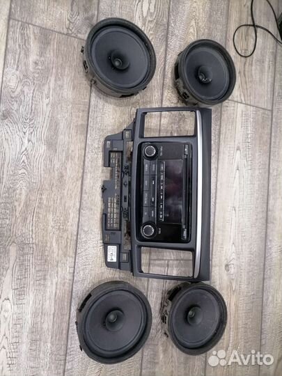 Штатная машнитола и 4 колонки Mitsubishi lancer 10