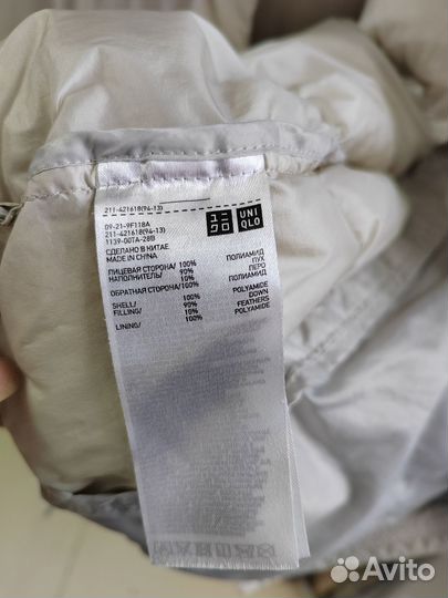 Пуховик женский uniqlo l