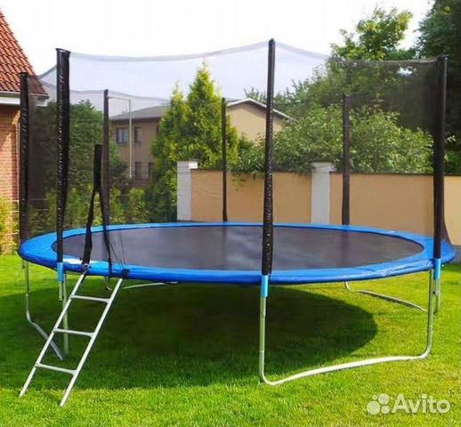 Батут с защитной сеткой 4.3 м Trampoline 14