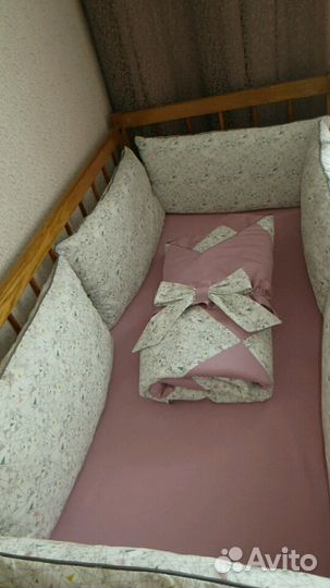 Конверт на выписку и бортики в детскую стандартную