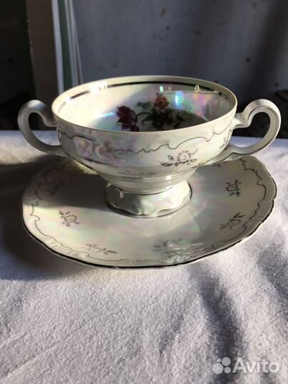 Чашка с блюдцем фарфорWeimar Porzellan