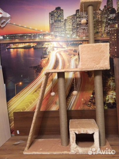 Комплекс для котиков(1.7м),с домиками и когтеточ