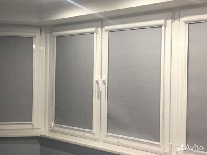 Рулонные шторы с установкой без сверления