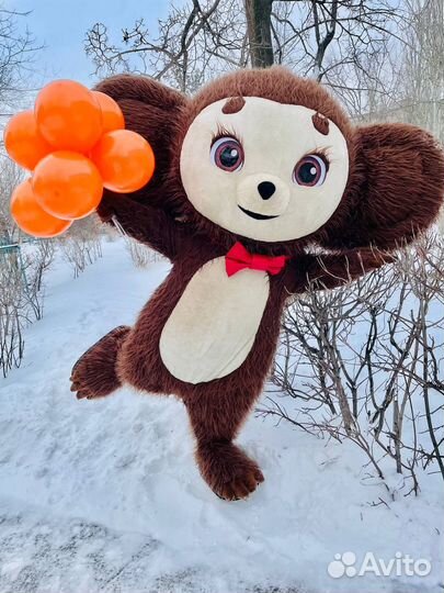 Аниматор. Ростовая кукла. Поздравление Чебурашки