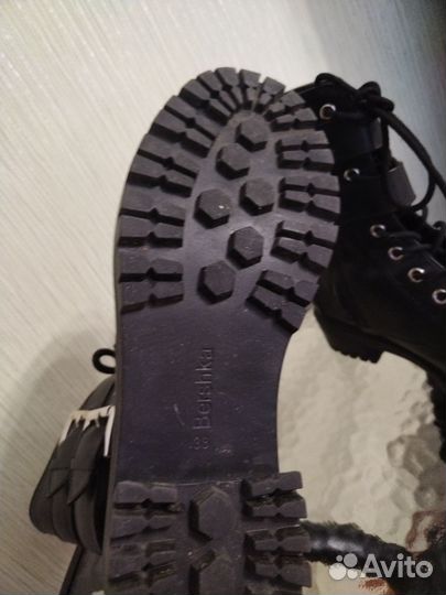 Ботинки турецкие жен 38 размер демисезонная черная