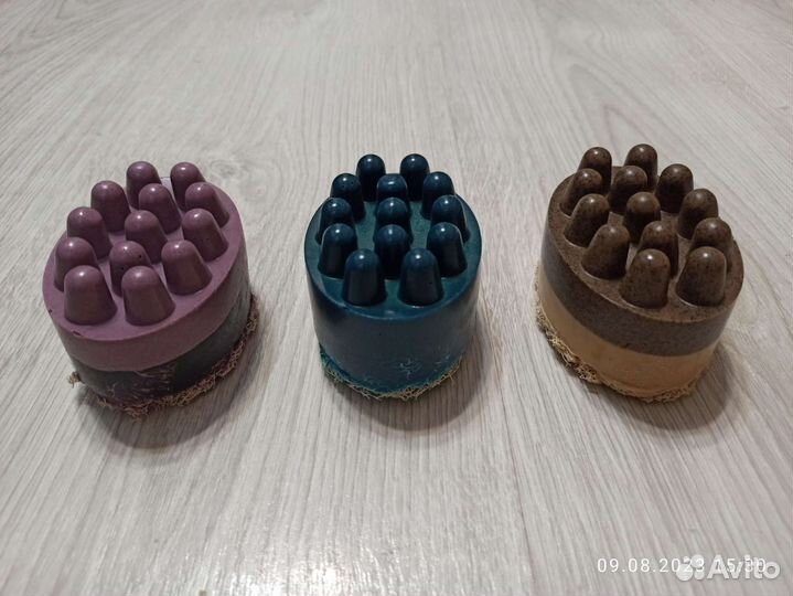 Массажное мыло ручной работы с люфой