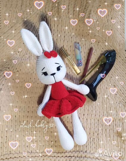 Заяц, панда, мишка, жираф. Игрушки. Ручная работа