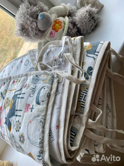 Бортики в детскую кроватку (хлопок)