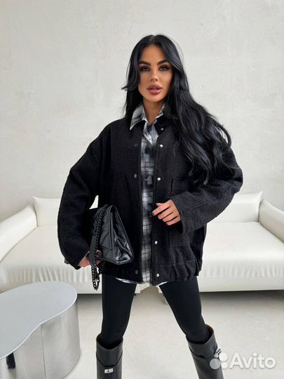 Бомбер женский оверсайз