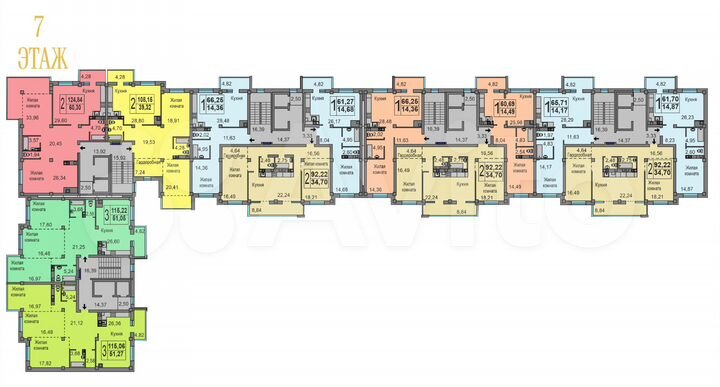 2-к. квартира, 108,2 м², 7/8 эт.
