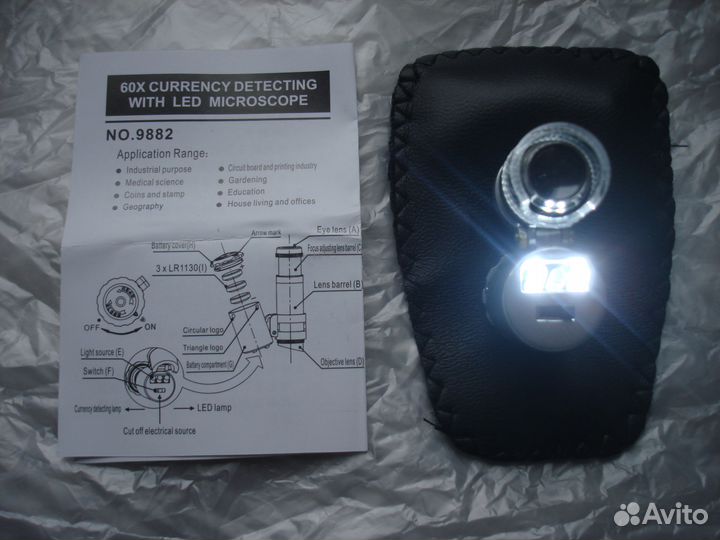 Для иглы вертушки 60х-кратный микроскоп