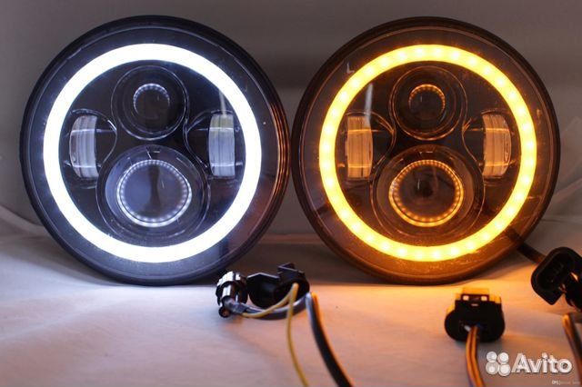 Светодиодные фары(оптика) С линзой на УАЗ, нива
