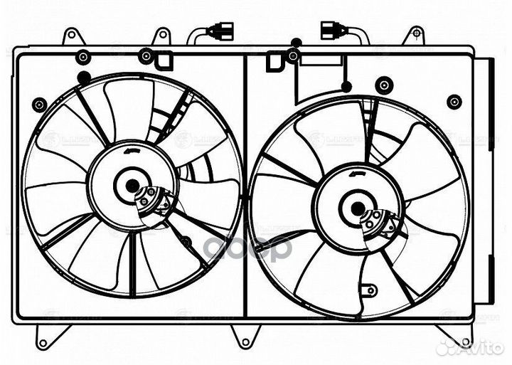 Вентилятор радиатора mazda CX-7 06- 2 вент. (с