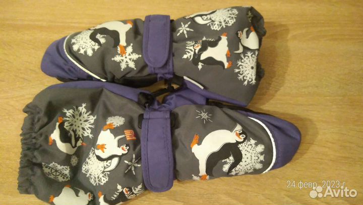 Краги варежки на 2-3 года. Актуально