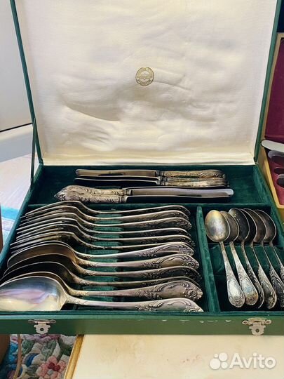 Столовые приборы мельхиор ссср,новые