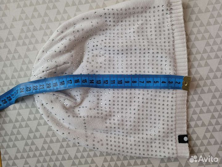 Шапка женская хлопок со стразами