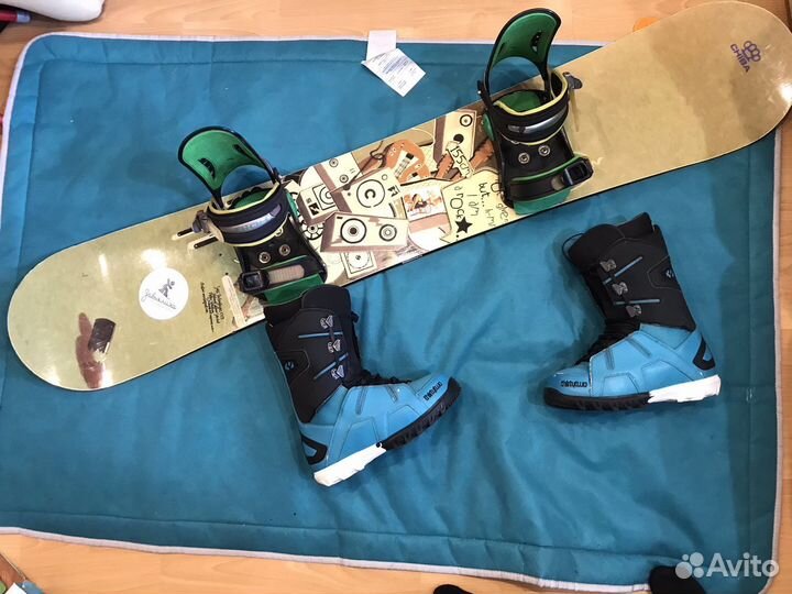 Сноуборд комплект крепы боты