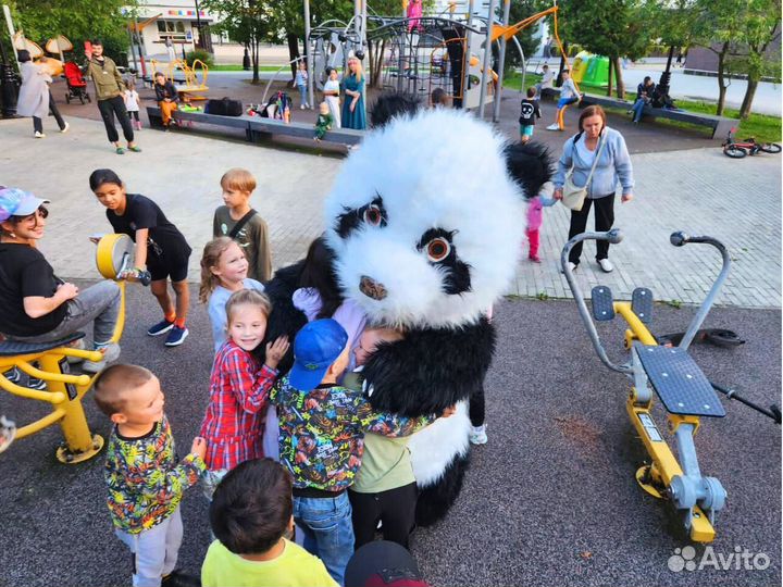 Поздравление от Панды, Мишка на праздник