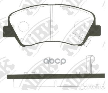 PN0537-nibk колодки дисковые передние с антиск
