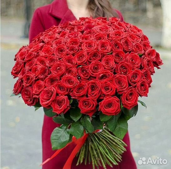 Розы Эквадор Метровые 100 см доставка Москва