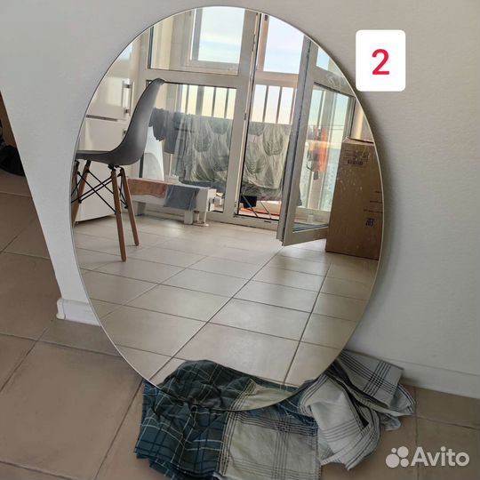 Зеркало настенное с пластинами