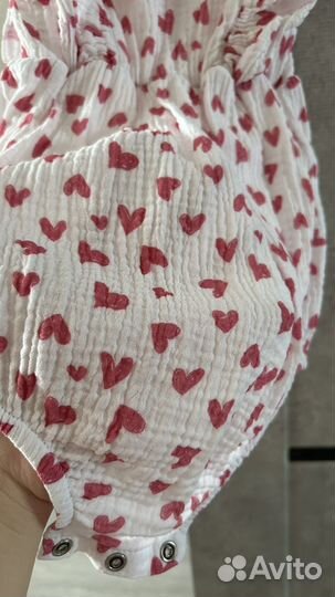 Муслиновое боди для девочки 86