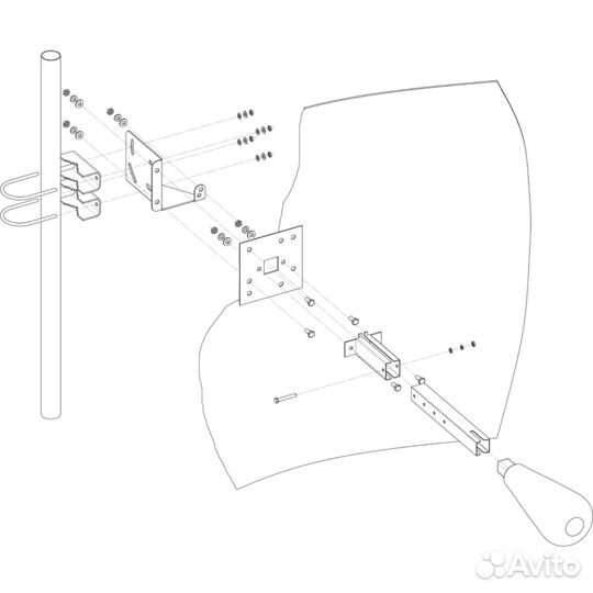 Параболическая 3G / 4G антенна мимо 27 дБ (SMA)