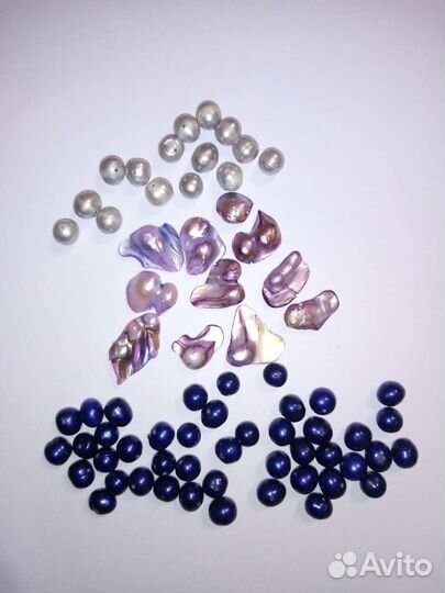 Жемчуг барочный, пирит, кварц и др