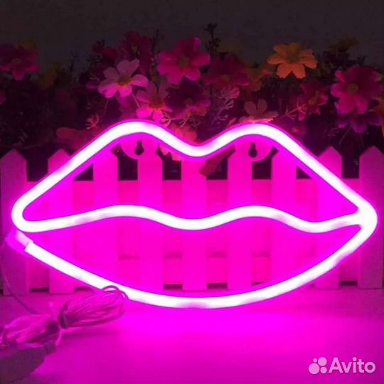 Неоновая вывеска, ночник 