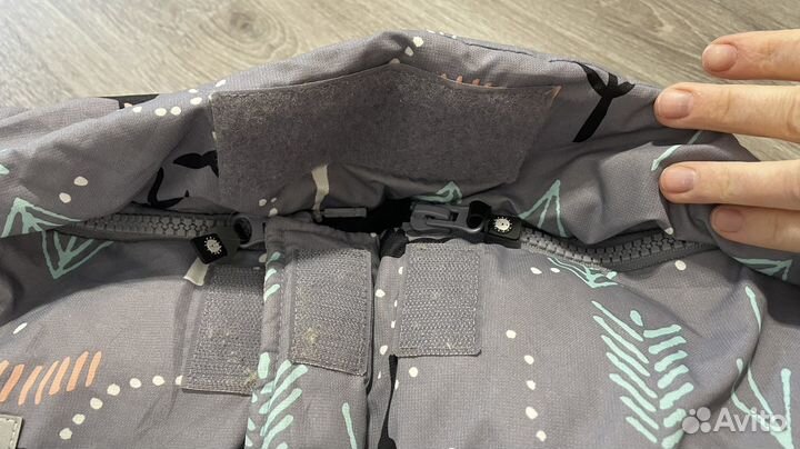 Детский зимний конверт плюс рукавичка на овчине