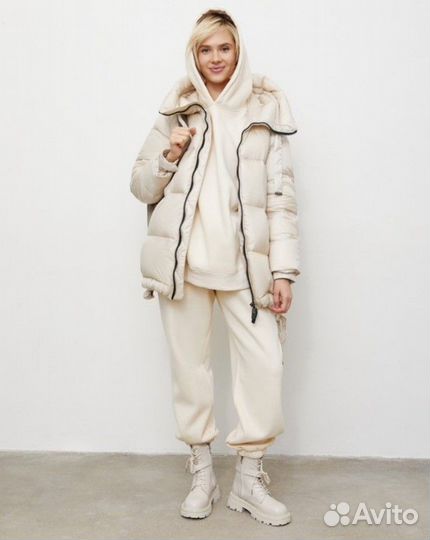 Пуховик Lila молочный