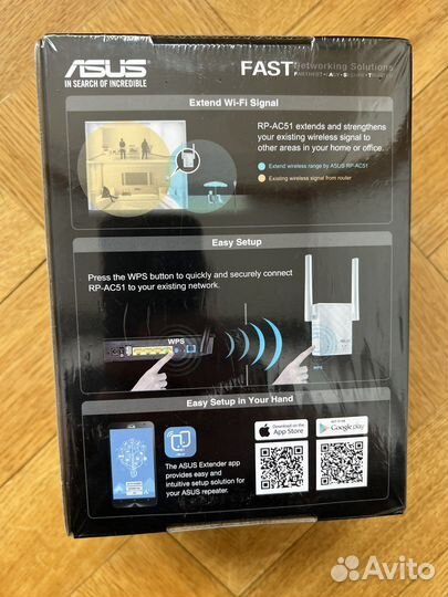 Wi-Fi усилитель сигнала (репитер) asus RP-ас51