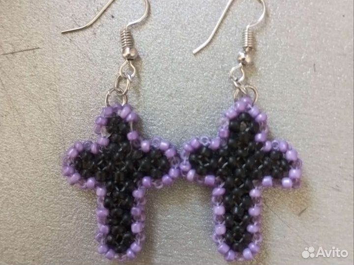 Серьги из бисера