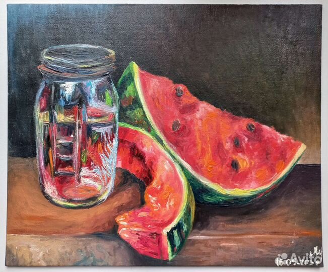 Картина маслом Сочный арбуз