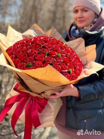 Букет из 101 розы, цветы с доставкой