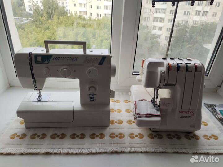 Швейная машина и оверлок в комплекте