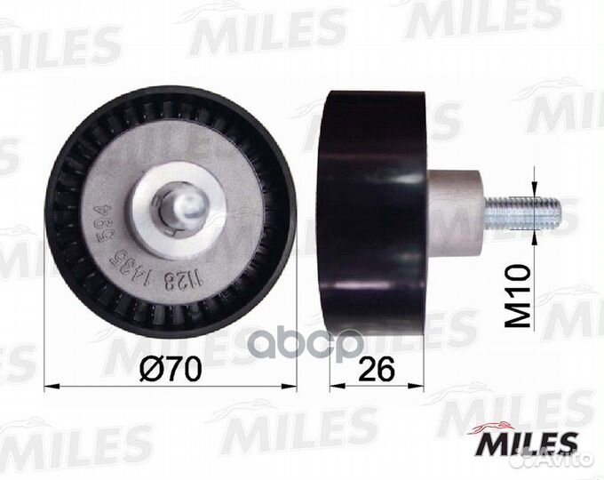 Ролик ремня приводного BMW E46 316i/318i AG0305