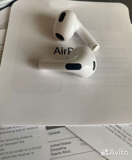 Беспроводные наушники apple airpods 3