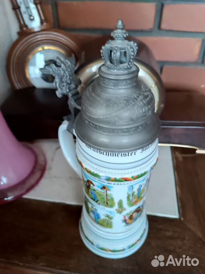 Антикварная Полковая пивная кружка резервиста