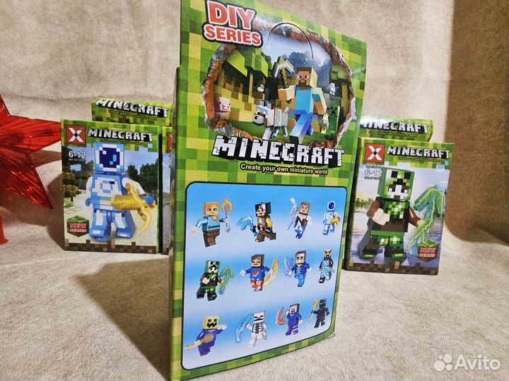 Фигурка лего lego minecraft в коробке