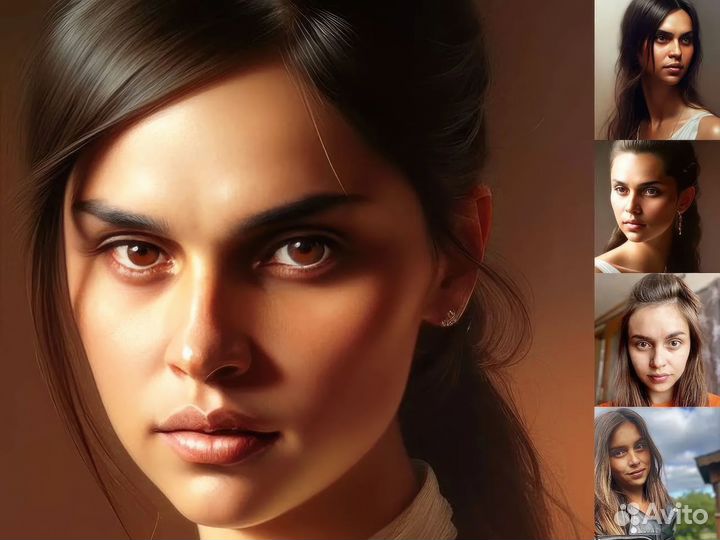 Портрет по фото, аватар нейросеть