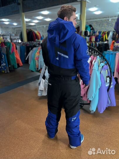 Комбинезон зимний на мембране синий/черный