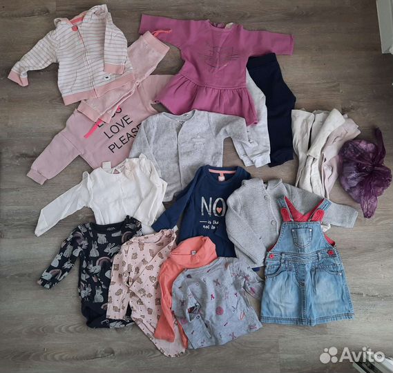 Вещи пакетом на девочку 74-80