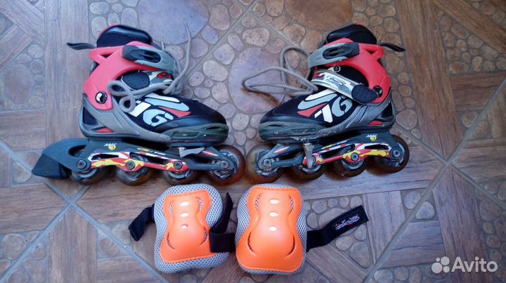 Роликовые коньки детские раздвижные, 26-29